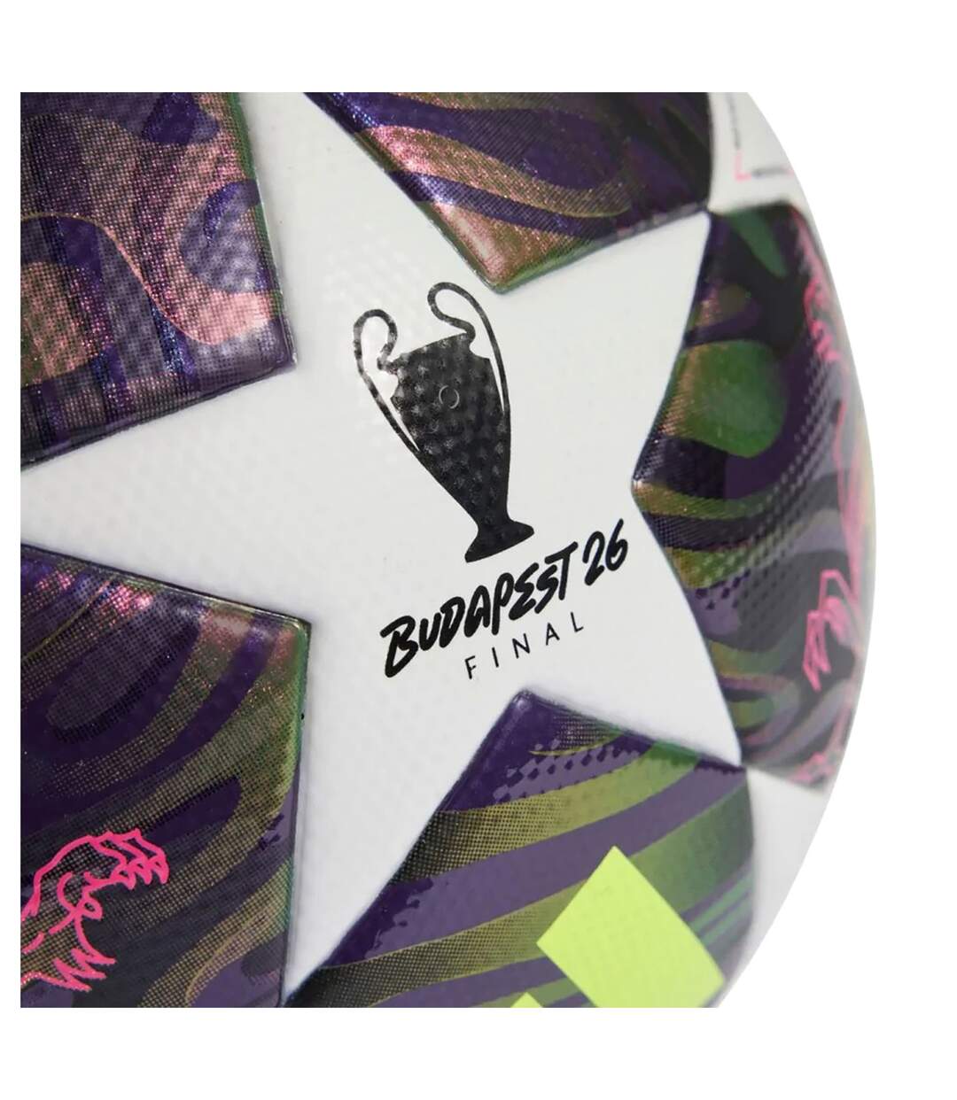 Ballon De Foot Motif/style Ligue Des Champions De L´uefa Taille 5 Violet Blanc Adidas-3