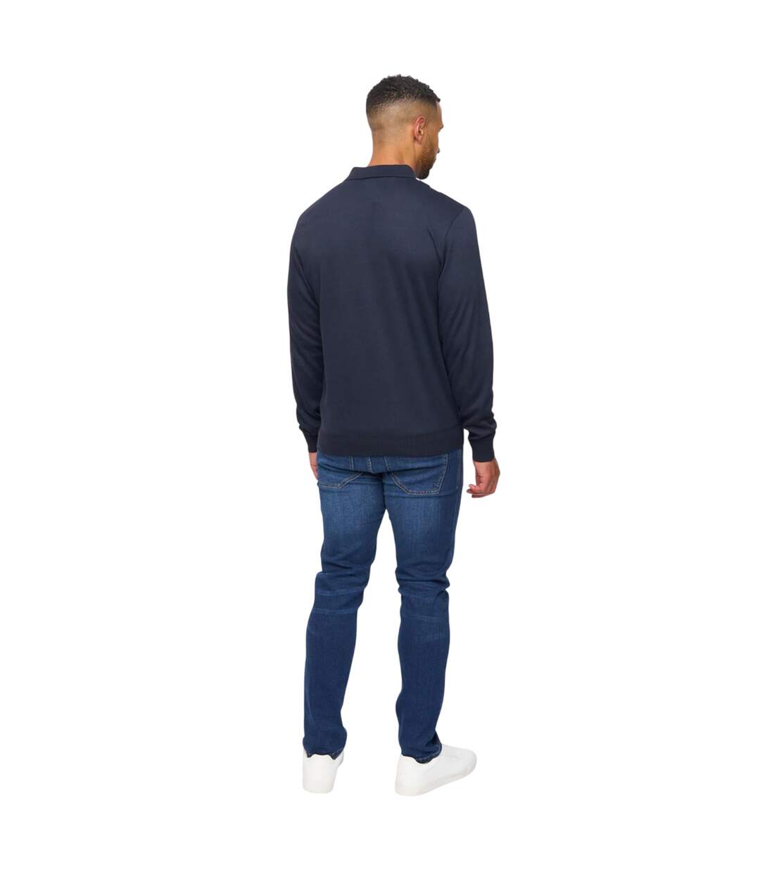 Polo Stalwart Homme Bleu Marine Blanc Bewley & Ritch-4