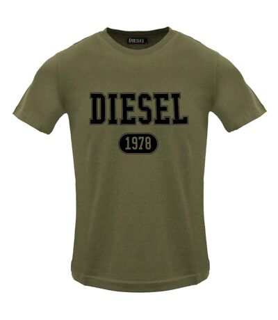 T-shirt Motif/style Universitaire Deep Depths Homme Vert Olive Diesel