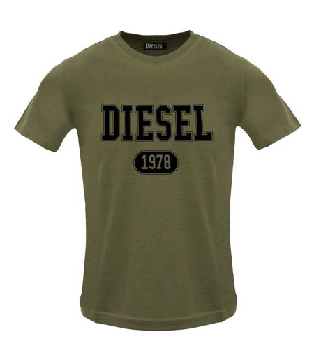 T-shirt Motif/style Universitaire Deep Depths Homme Vert Olive Diesel