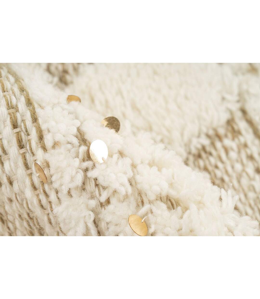 Tapis Bohème Tissé à la Main Bohist 160cm Crème & Kaki-3