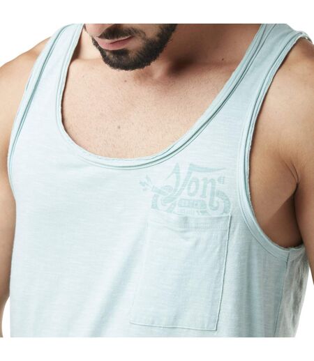 Débardeur homme avec poche en slub et print Chill Sage Vondutch