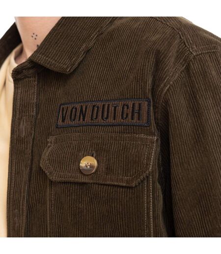 Surchemise homme en velours côtelé  avec poches et écusson 1929 Vondutch