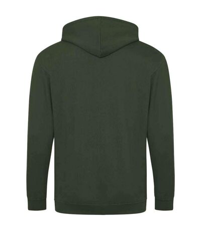 Mens full zip hoodie forest green Awdis