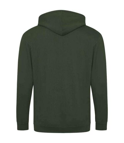 Mens full zip hoodie forest green Awdis