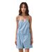 Combishort femme imprimé à  bretelles bleu jean - Style décontracté et féminin-1