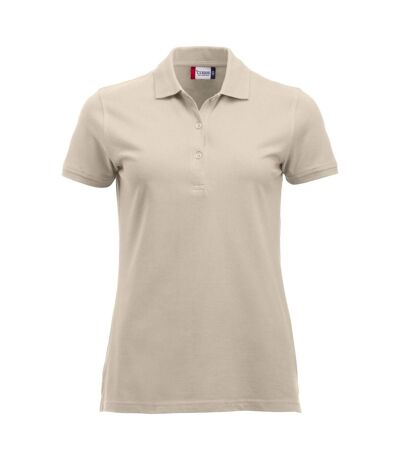 Womens/ladies classic marion short-sleeved polo shirt light khaki Clique