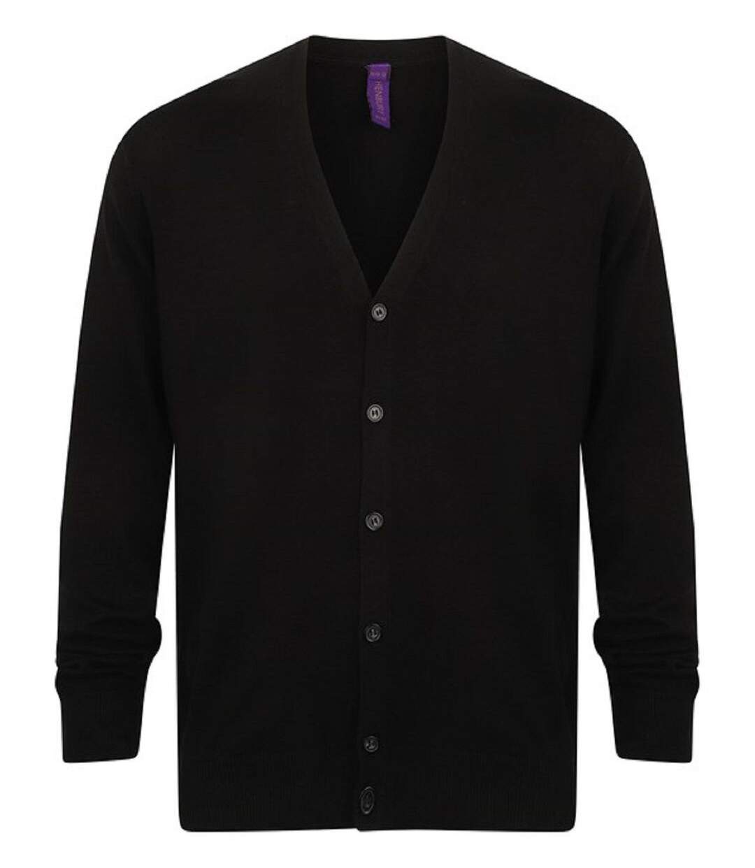 Gilet boutonné cardigan - HOMME - H722 - noir