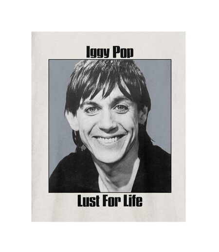 Unisex Adult Lust For Life Iggy Pop T-shirt Vintage White Amplified