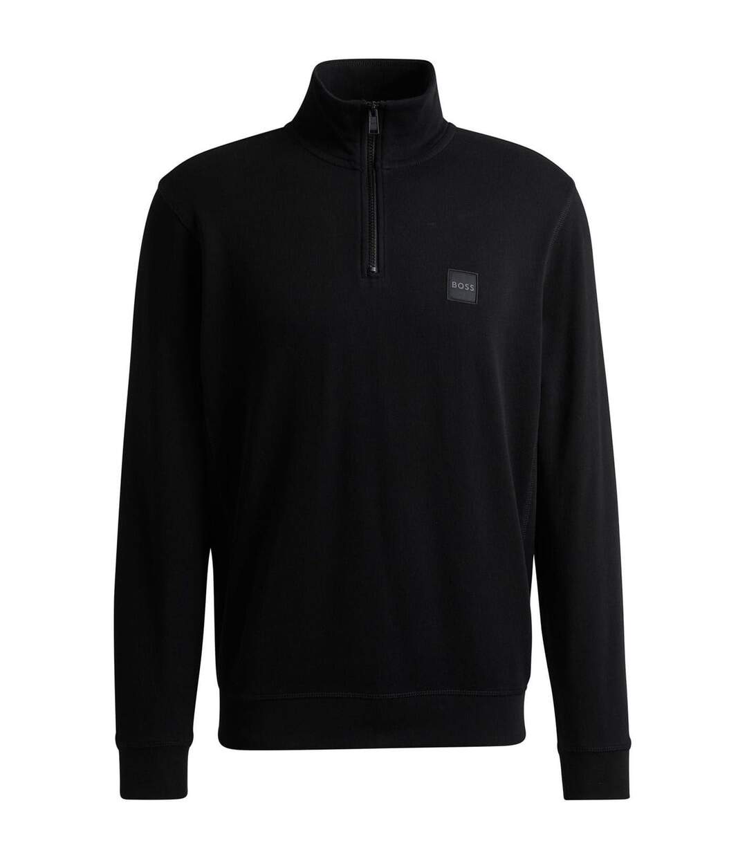 Mens Terrycloth Sweatshirt Black Boss-1