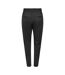 Womens/ladies Plain Slim Trousers Dark Grey Melange Only-3