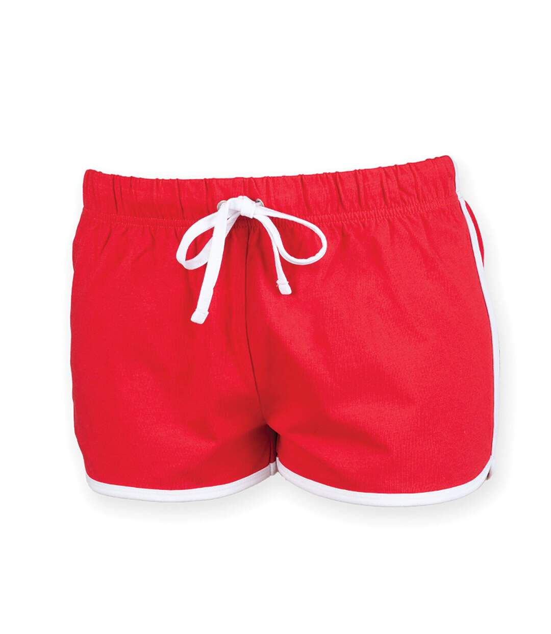 Short de sport rétro femme rouge/blanc Skinni Fit-1