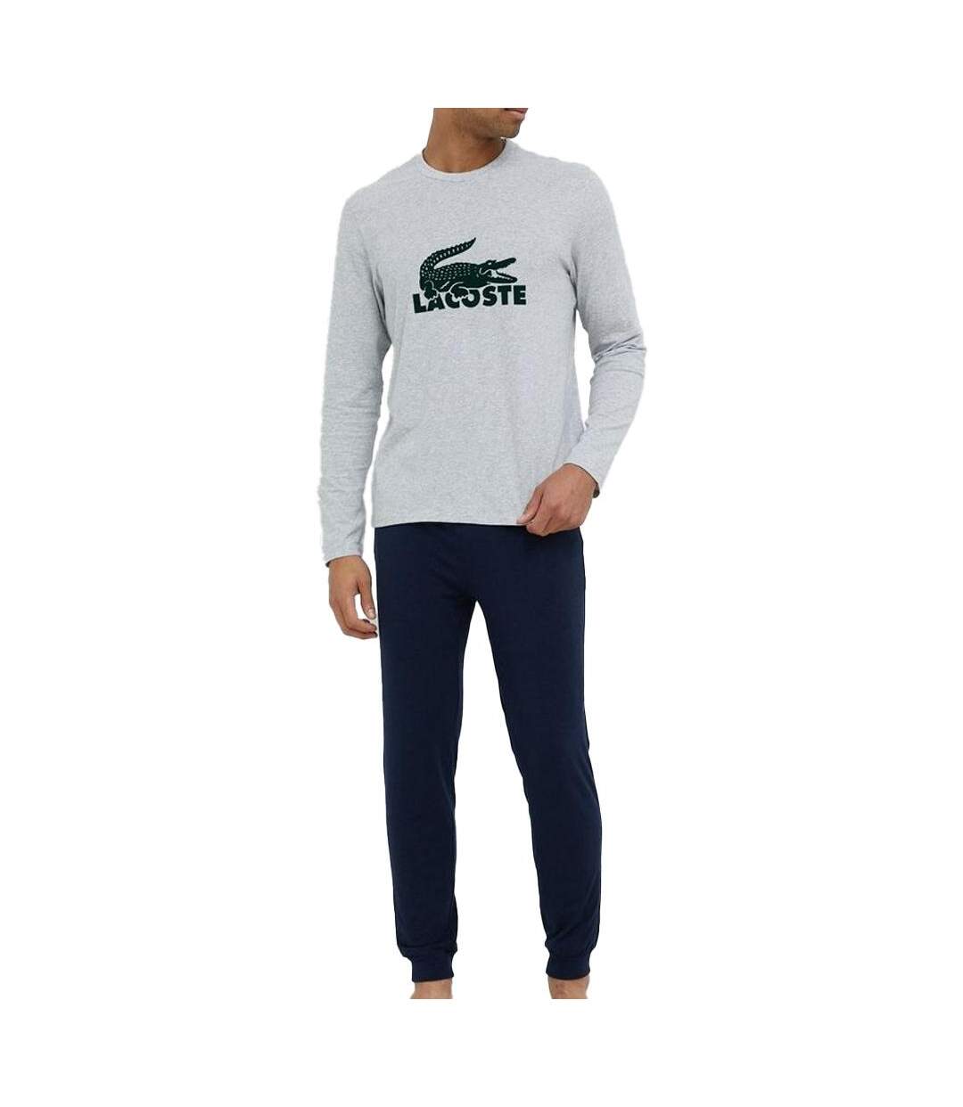 Pyjama noir/gris homme marine lacoste vxd-1