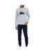 Pyjama noir/gris homme marine lacoste vxd-1