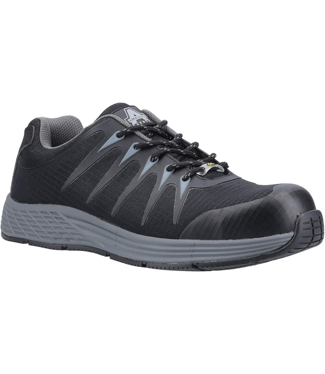 Unisex adult as717c safety trainers black Amblers-1