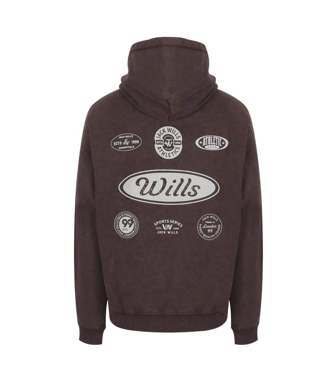 Mens Relaxed Fit Hoodie Black Coffee Jack Wills-2
