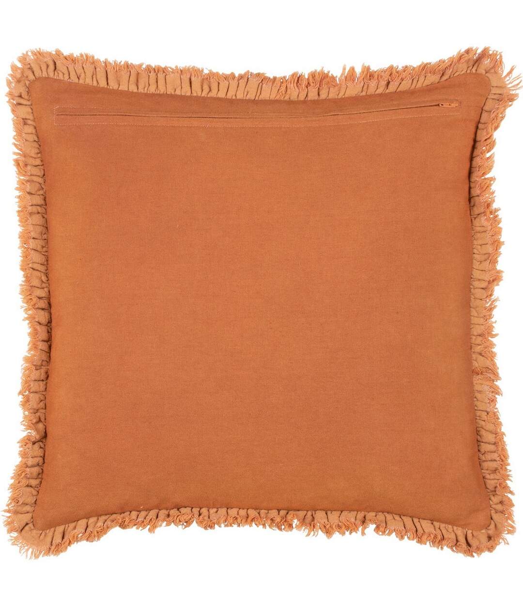 Bertie velvet washed cushion cover 45cm x 45cm rust Yard-2