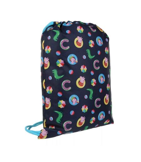 Childrens/kids Peppa Pig Drawstring Bag One Size Navy Regatta