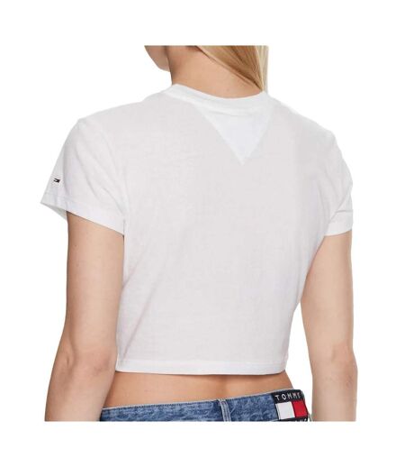 T-shirt Blanc Femme Tommy Jeans Bby Crp Essential - M