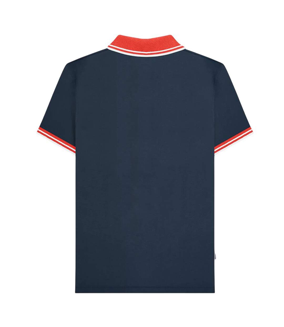 Polo Motif/style Rayure Contrastée Sur Bord Homme Bleu Marine Rouge Lambretta-3