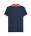 Polo Motif/style Rayure Contrastée Sur Bord Homme Bleu Marine Rouge Lambretta-3