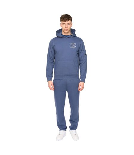 Mens Rayland Cotton Blend Hoodie Bleu Denim Duck And Cover