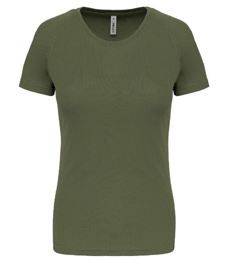 T-shirt sport - Running - Femme - PA439 - vert olive