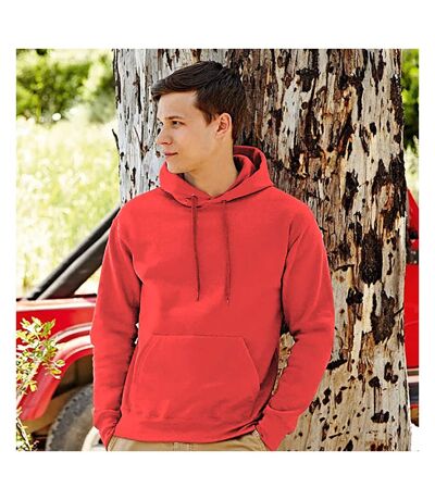 Sweatshirt À Capuche Homme Rouge Fruit Of The Loom