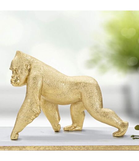 Statuette Design en Résine Gorille 29cm Or