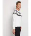 Pull col rond maille poilue jacquard soleil-3