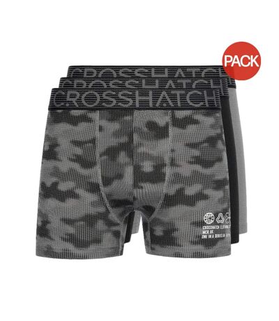 Boxers buzzard homme noir / gris Crosshatch