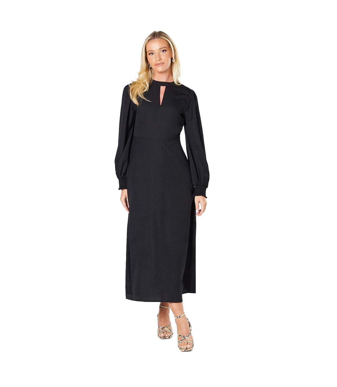 Robe mi-longue femme noir Dorothy Perkins-1