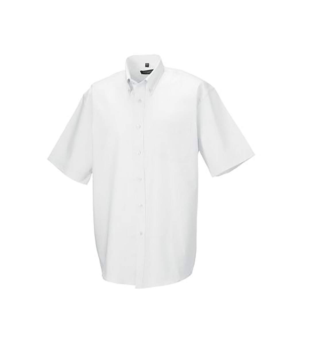 Collection Mens Short Sleeve Easy Care Oxford Shirt White Russell-3