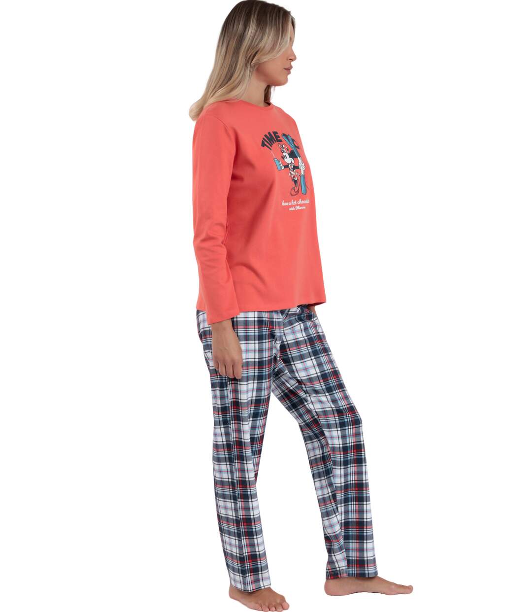 Pyjama tenue pantalon top manches longues Winter Club Disney Admas-2