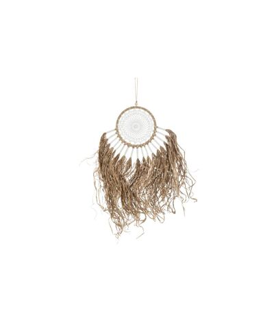 Attrape-Rêves Déco en Raphia Franges 65cm Naturel