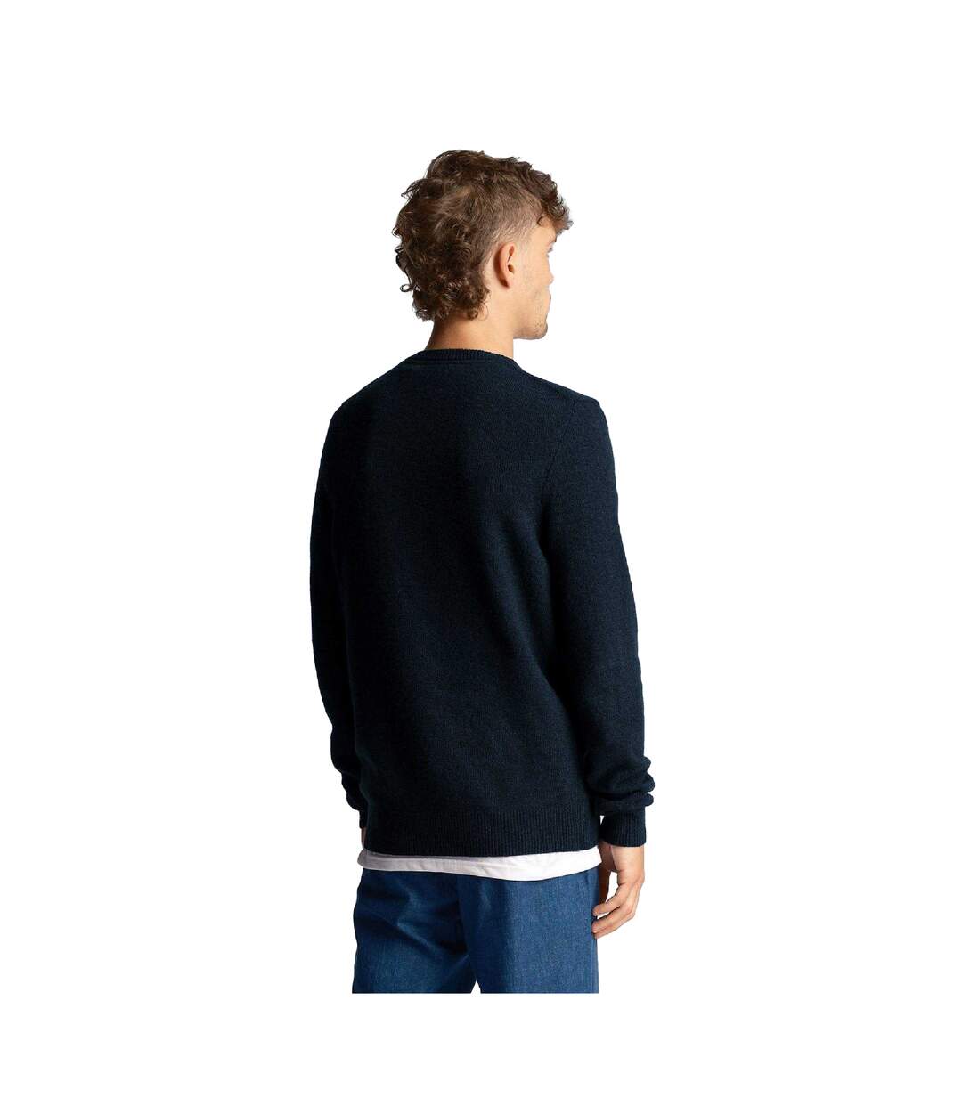 Mens Blended Jumper Blue Lyle & Scott-3