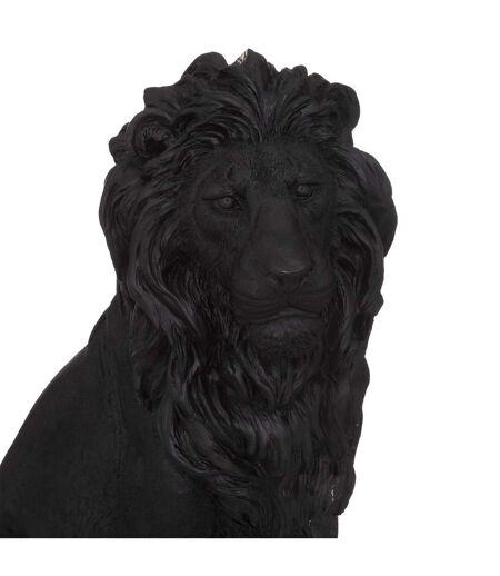 Lion en résine pour extérieur - Gris anthracite
