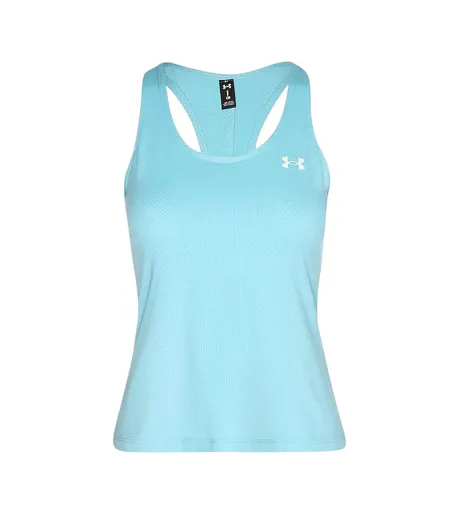 Womens/ladies Tech Sleeveless Tank Top Blue Haze White Under Armour