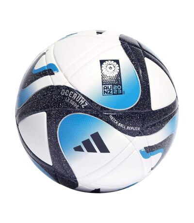 Ballon De Foot Oceaunz Taille 5 Blanc Bleu Adidas