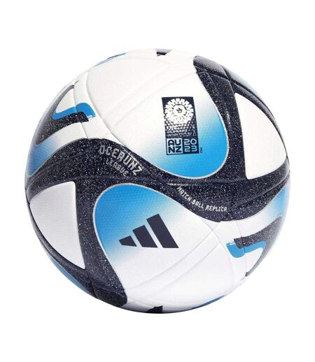 Ballon De Foot Oceaunz Taille 5 Blanc Bleu Adidas