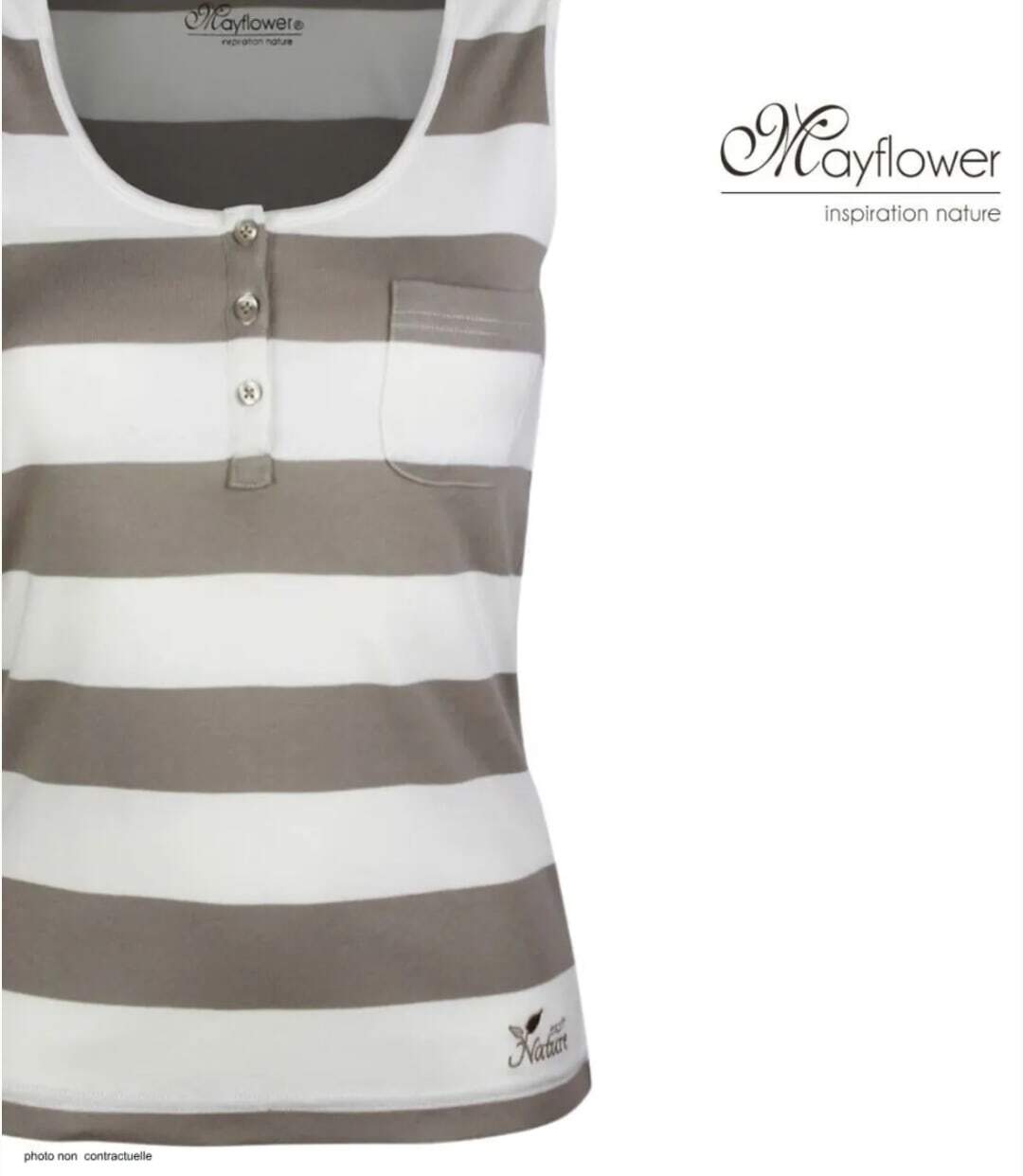 MAYFLOWER DECLIC1 : Débardeur en coton rib pour femme au confort naturel-4