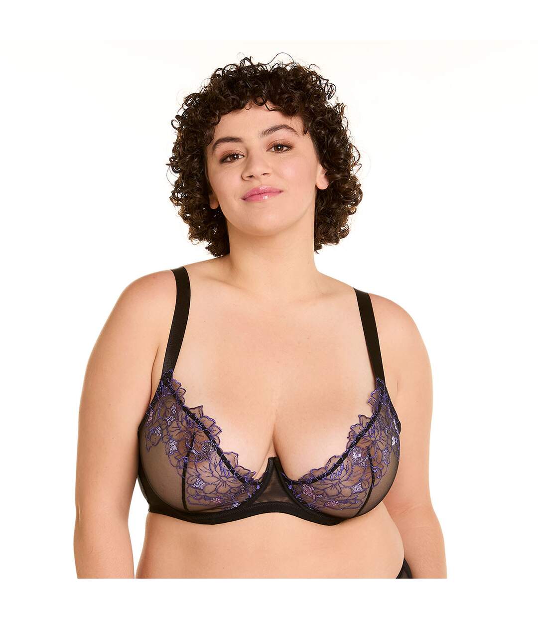 Soutien-gorge à armatures grand maintien noir/violet Amants-2