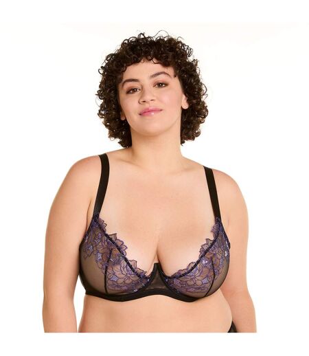 Soutien-gorge à armatures grand maintien noir/violet Amants