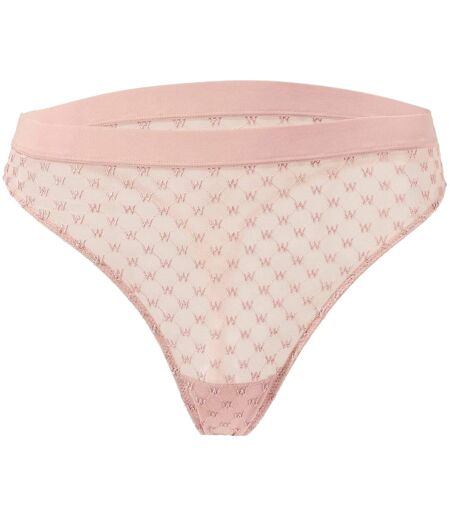 Womens/ladies Monogram Thong Pink Wolf