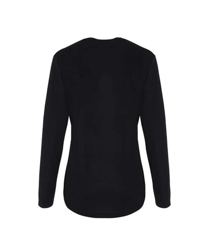TriDri Womens/Ladies Long Sleeve Performance T-Shirt (Black)