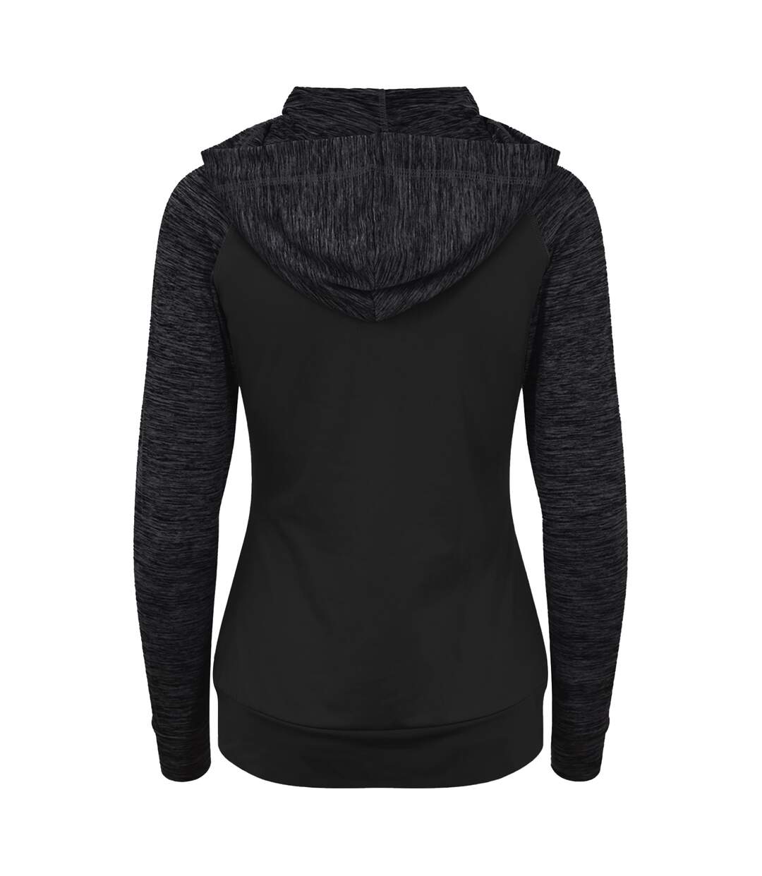 Just cool womens/ladies girlie cool contrast zoodie jet black AWDis-2