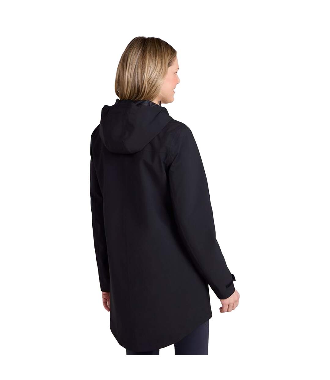 Womens/ladies april longline waterproof jacket black Mountain Warehouse-4