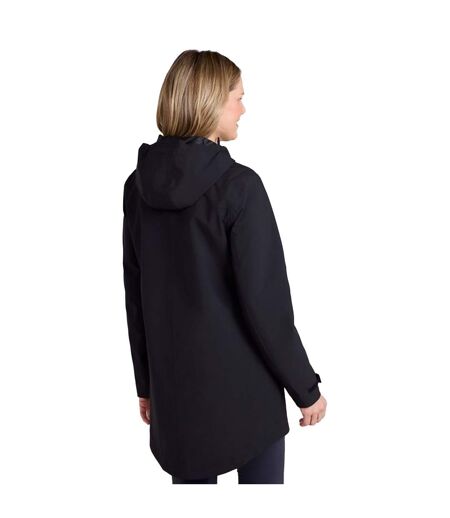 Womens/ladies april longline waterproof jacket black Mountain Warehouse