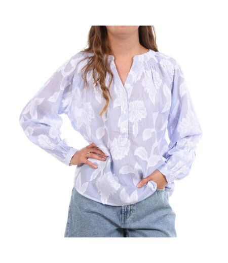 Blouse bleu/blanche femme goa iko
