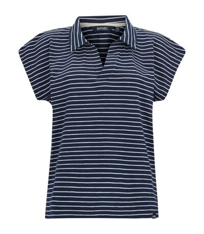 T-shirt Lorana Femme Bleu Marine Blanc Regatta